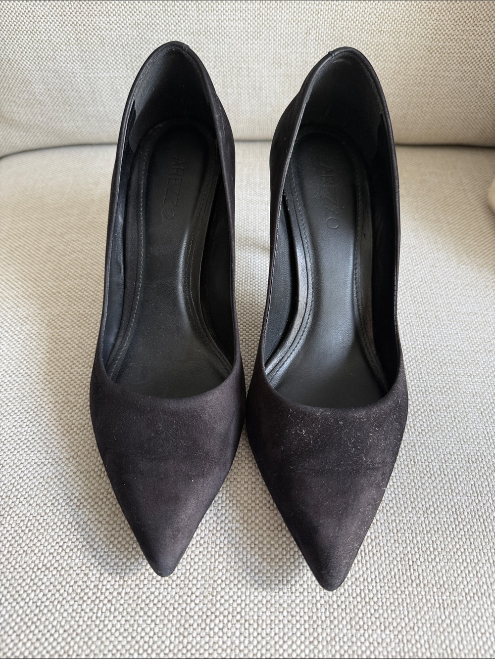 Black Suede Pointed-Toe Heels - Sleek Women's Pumps